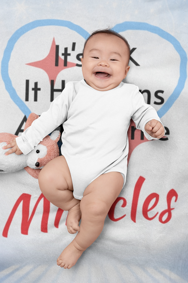 Soft Fleece Baby Blanket, Miracles Happen